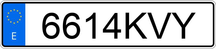 Numer rejestracyjny 6614KVY posiada RENAULT MEGANE