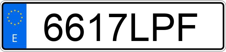Numer rejestracyjny 6617LPF posiada DACIA DUSTER