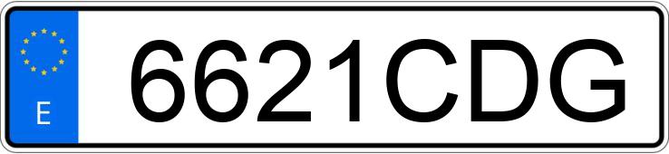 Numer rejestracyjny 6621CDG posiada CITROEN XSARA
