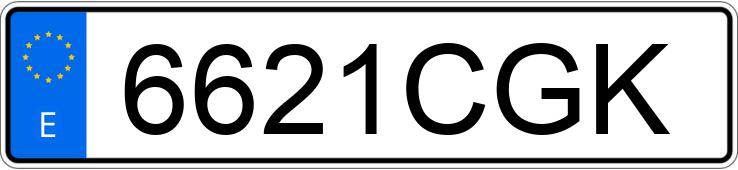 Numer rejestracyjny 6621CGK posiada AUDI A3