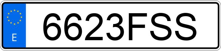 Numer rejestracyjny 6623FSS posiada AUDI A3