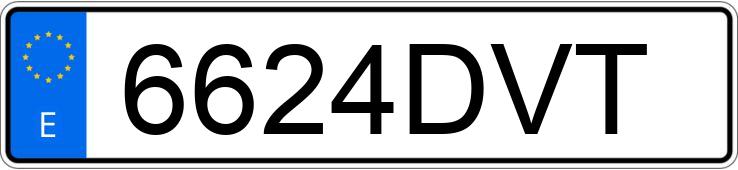 Numer rejestracyjny 6624DVT posiada AUDI A3
