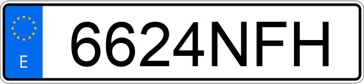 Numer rejestracyjny 6624NFH posiada VOLKSWAGEN GOLF