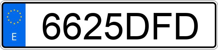 Numer rejestracyjny 6625DFD posiada VOLKSWAGEN GOLF