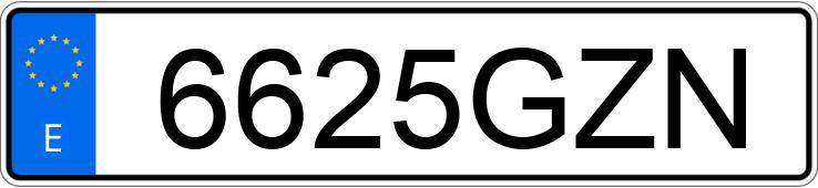 Numer rejestracyjny 6625GZN posiada SEAT IBIZA