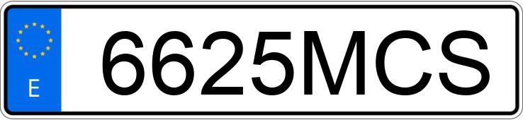 Numer rejestracyjny 6625MCS posiada MG ZS Numer rejestracyjny 6625MCS posiada MG ZS