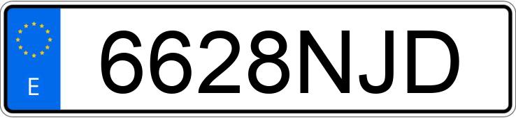 Numer rejestracyjny 6628NJD posiada AUDI A1 SPORTBACK