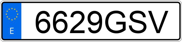 Numer rejestracyjny 6629GSV posiada PEUGEOT EXPERT