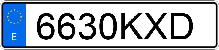 Numer rejestracyjny 6630KXD posiada KIA CEED