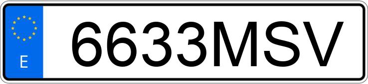 Numer rejestracyjny 6633MSV posiada VOLKSWAGEN TIGUAN