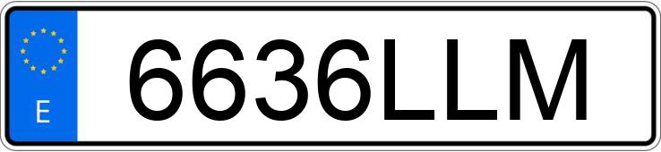 Numer rejestracyjny 6636LLM posiada VOLKSWAGEN GOLF