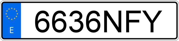 Numer rejestracyjny 6636NFY posiada TESLA MODEL Y