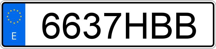 Numer rejestracyjny 6637HBB posiada RENAULT KANGOO