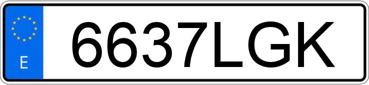 Numer rejestracyjny 6637LGK posiada YAMAHA DT 125