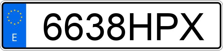 Numer rejestracyjny 6638HPX posiada MERCEDES C (204)