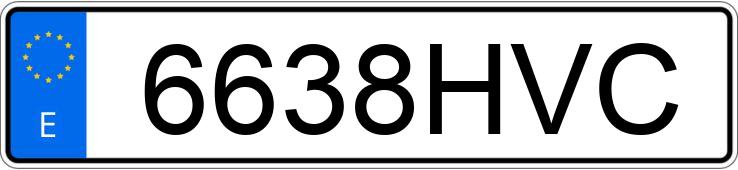 Numer rejestracyjny 6638HVC posiada PEUGEOT 308