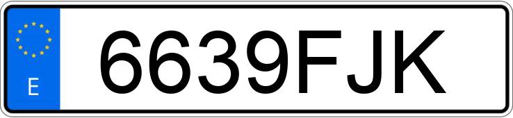 Numer rejestracyjny 6639FJK posiada CITROEN C2