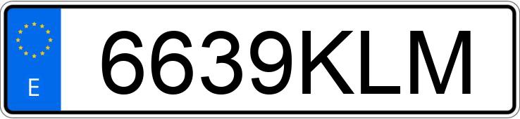Numer rejestracyjny 6639KLM posiada OPEL ZAFIRA TOURER