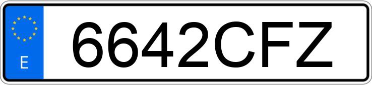 Numer rejestracyjny 6642CFZ posiada NISSAN PRIMERA