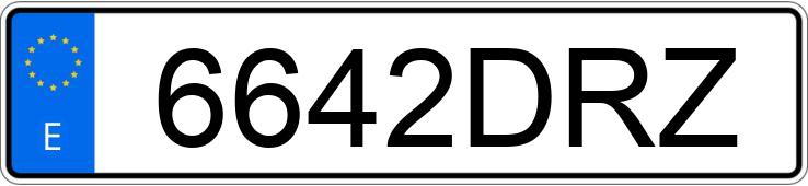 Numer rejestracyjny 6642DRZ posiada MAZDA RX-8