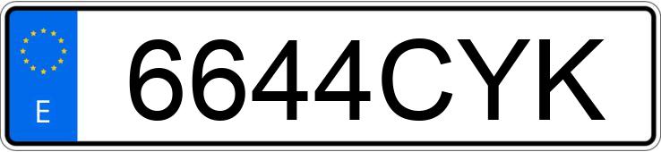 Numer rejestracyjny 6644CYK posiada TOYOTA AVENSIS