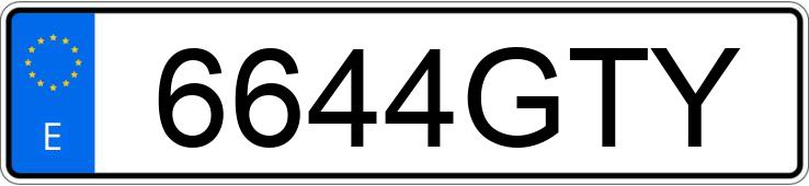 Numer rejestracyjny 6644GTY posiada KIA RIO
