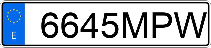 Numer rejestracyjny 6645MPW posiada AUDI S5