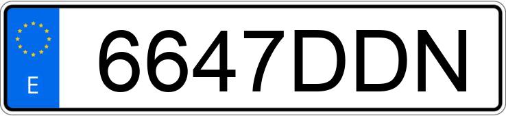 Numer rejestracyjny 6647DDN posiada PEUGEOT 307