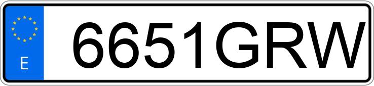 Numer rejestracyjny 6651GRW posiada RENAULT MEGANE