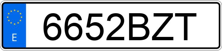 Numer rejestracyjny 6652BZT posiada CITROEN JUMPY