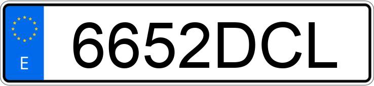 El número de registro 6652DCL tiene BMW SERIE 3 E46 320 D