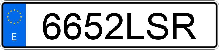 Numer rejestracyjny 6652LSR posiada TOYOTA RAV4
