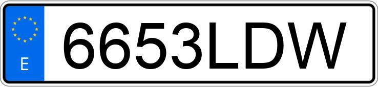 Numer rejestracyjny 6653LDW posiada BMW SERIE 3