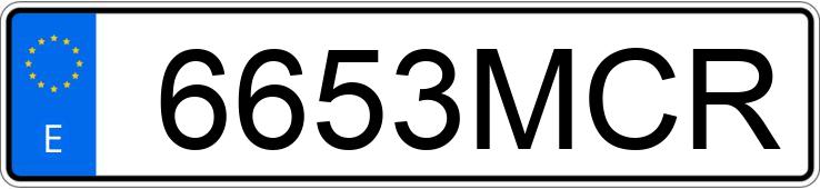 Numer rejestracyjny 6653MCR posiada SMART FORTWO COUPE