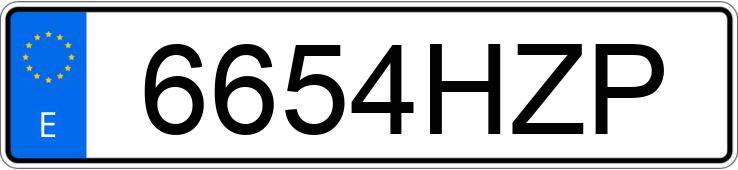 Numer rejestracyjny 6654HZP posiada PEUGEOT 208