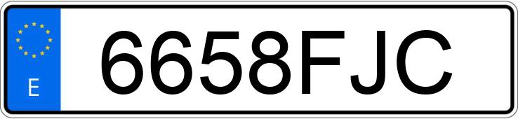 Il numero di registrazione 6658FJC ha VOLKSWAGEN GOLF