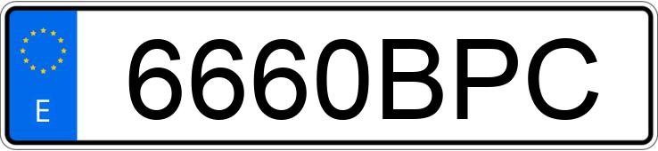 Die Registrierungsnummer 6660BPC hat SEAT LEON