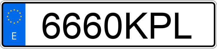 Numer rejestracyjny 6660KPL posiada BMW X3