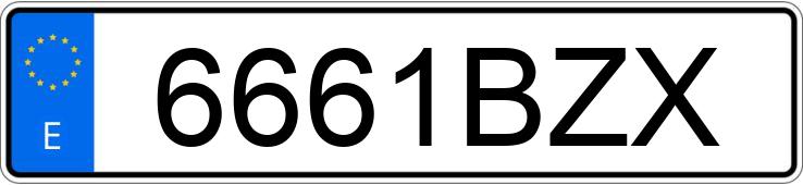 Numer rejestracyjny 6661BZX posiada MERCEDES C (203)