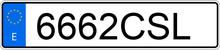 Numer rejestracyjny 6662CSL posiada CITROEN XSARA