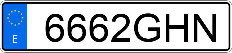 Numer rejestracyjny 6662GHN posiada TOYOTA PRIUS Numer rejestracyjny 6662GHN posiada TOYOTA PRIUS
