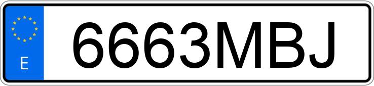 Numer rejestracyjny 6663MBJ posiada VOLKSWAGEN GOLF V 2.0 TDI 115