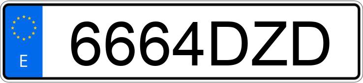 Numer rejestracyjny 6664DZD posiada VOLKSWAGEN PASSAT