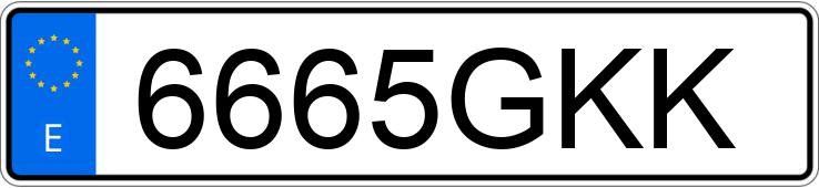 Numer rejestracyjny 6665GKK posiada OPEL ZAFIRA