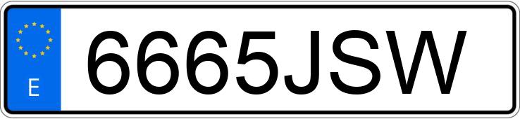 Numer rejestracyjny 6665JSW posiada BMW SERIE 3