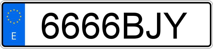 Numer rejestracyjny 6666BJY posiada OPEL FRONTERA