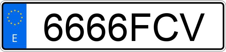 Numer rejestracyjny 6666FCV posiada CITROEN C4