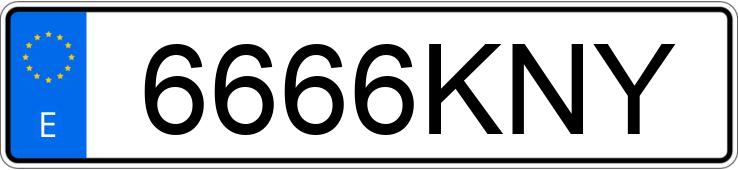 Numer rejestracyjny 6666KNY posiada JAGUAR F PACE