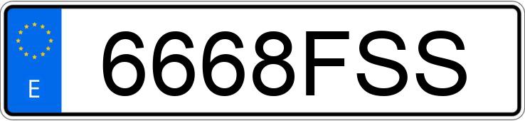 Registreringsnummeret 6668FSS har SEAT CORDOBA