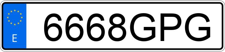 Numer rejestracyjny 6668GPG posiada FORD FOCUS